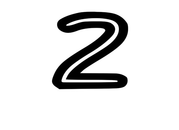 Bold Outlined Comic Mono Number 2: A Versatile Design