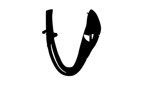 Bold Rotten Decaying Mono Letter U: A Unique Craft and Graphics Asset