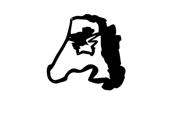 Cheesy Gooey Melting Mono Letter SVG a