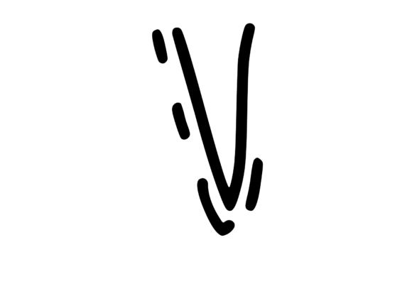 Crazy Funky Dancing Mono Letter SVG V for Graphics and Crafts