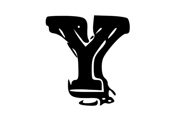 Fun Whacky Playful Mono Letter Y V.1: Graphics for Crafts