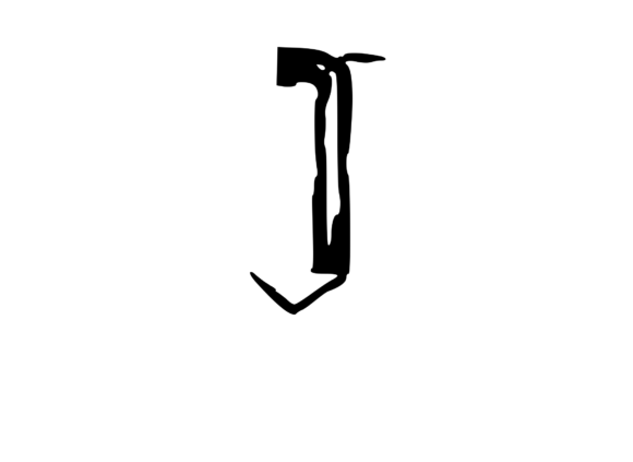 High Tek Grunge Mono Letter J for Creative Graphics