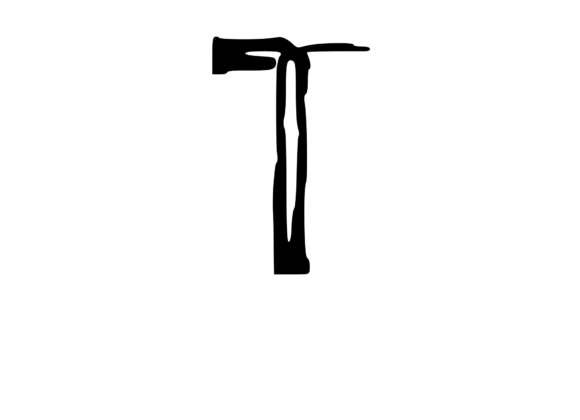 High Tek Grunge Mono Letter T for Graphics and Crafts