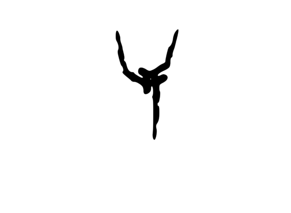High Tek Grunge Mono Letter Y for Crafts and Graphics