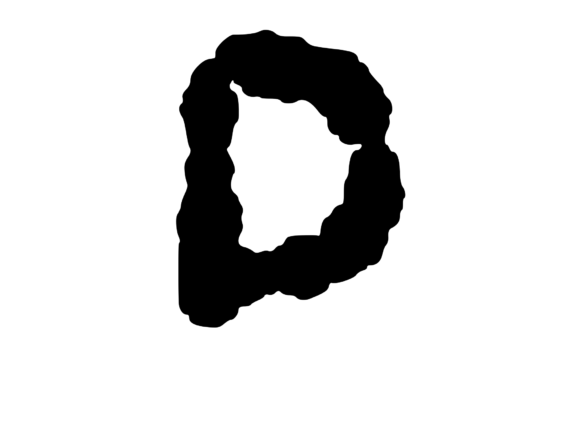 Ink Blot Stain Mono Letter D: A Unique Graphic for Crafts