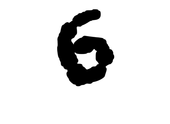 Ink Blot Stain Mono Number 6: A Versatile Graphic for Creative Crafts