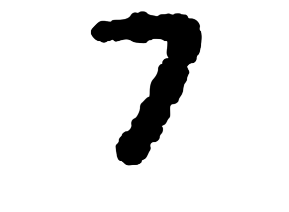 Ink Blot Stain Mono Number 7: A Versatile Graphics Asset for Crafts