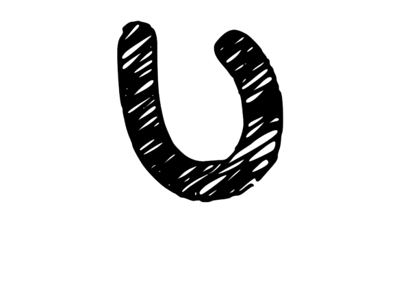 Rough and Messy Scribbled Mono Letter U for Creative Graphics