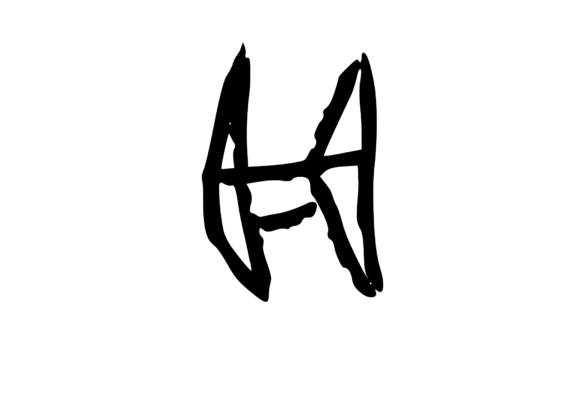 Rough Urban Zine Skater Mono Letter H for Graphics & Crafts