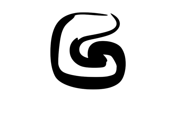 Rounded Fat Marker Pen Mono Letter G for Graphics and Crafts