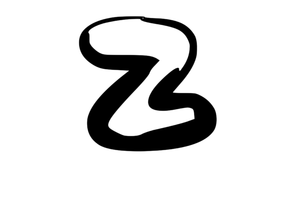 Rounded Fat Marker Pen Mono Letter Z: Graphics for Crafts