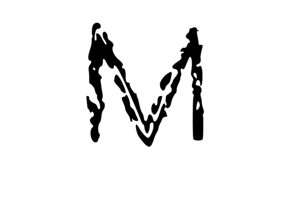 Scratched Mono Textured M: A Bold Choice for Local Branding