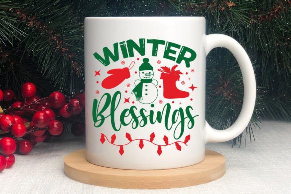 Winter Blessings: A Versatile Graphic for Creative Crafts