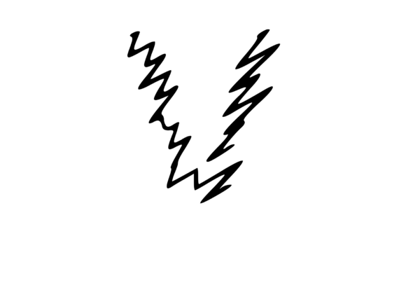 Zapped Comic Shocked Mono Letters V: Graphics for Crafts